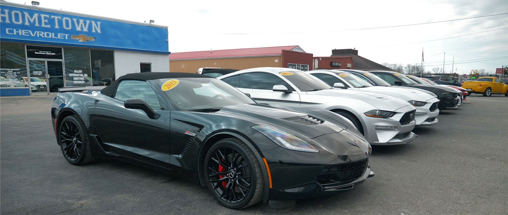 Sleek pre-owned coupes in the dealership lot in Waverly, OH